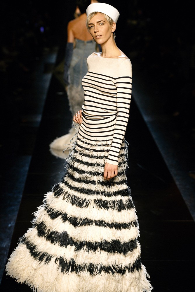  Jean Paul Gaultier striped dress from 2000 © Patrice Stable/Jean Paul Gaultier
