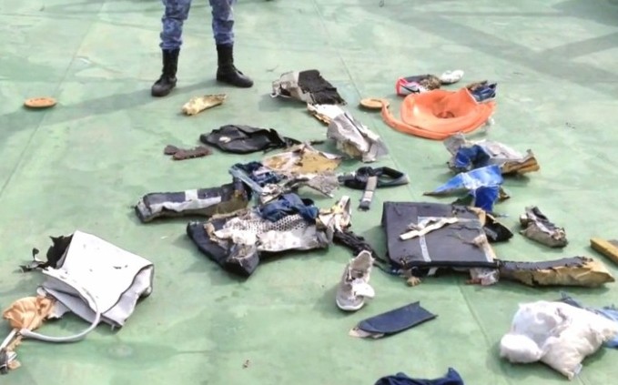 Personal effects among the debris recovered by Egyptian authorities.